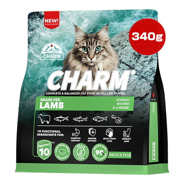 樂天商城 - チャーム プロテクトテン グラス フェッド ラム キャット 340g ▽t ペット フード 猫 キャット CHARM PROTECT10 CHGLC340