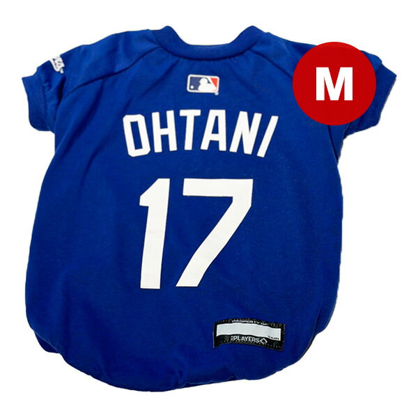 樂天商城 - MLB公認 ロサンゼルス ドジャース 大谷翔平選手モデル Tシャツ ブルー M ファンタジーワールド ▼w ペット グッズ 犬 ドッグ 野球 LosAngeles Dodgers SHO-4014B-MD