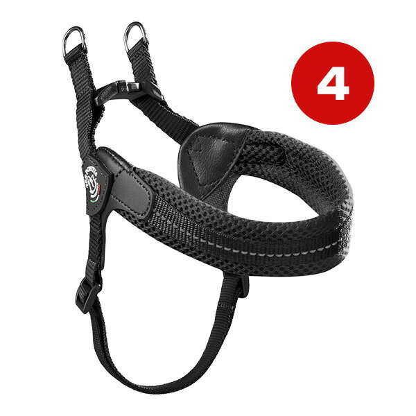Harness - フィッビア アジャスタブル ソフトメッシュ 4 ブラック ▼g ペット グッズ 犬 ドッグ アクセサリー ハーネス 胴輪 TRE PONTI LTP123 送料無料