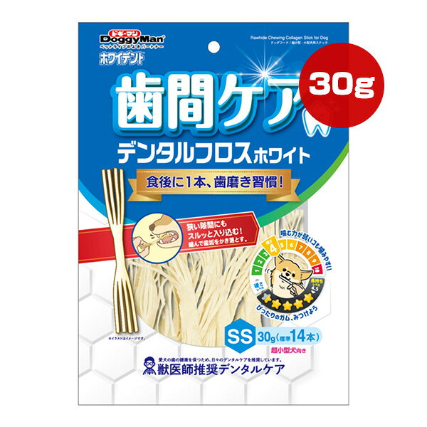 【同梱可】 ・噛む力が弱いコも噛みやすい。超小型犬向き。 ・よく噛んで、落としにくい隙間の歯垢もかき落とす。 ・狭い隙間にもスルッと入り込む。 ・歯全体で長くよく噛める。 ・飼い主が持ってサポートしやすいサイズとしなやかな弾力ある食感。 ●原材料 牛皮、プロポリス ●保証成分 粗たん白質70.0％以上、粗脂肪0.5％以上、粗繊維1.0％以下、粗灰分5.0％以下、水分20.0％以下 ●エネルギー 350kcaL/100g ●給与方法 ・パッケージ記載の目安給与量を参考に1日1〜数回に分け、おやつとして与えてください。 ・給与量は犬によって個体差が生じます。食べ残しや便の様子、健康状態を見て調節してください。 ・7ヶ月未満の幼犬には与えないでください。 ・犬の習性や性格、食べ方によっては、のどに詰まらせたり、丸のみする恐れがあります。適切な大きさにして与えてください。 ・開封までのおいしさを保つ為に、脱酸素剤が入ってます。無害ですが食品ではありません。誤飲防止のため、開封後はすぐに取り除き捨ててください。 ●保管方法 ・お買い上げの後は直射日光・高温多湿の場所を避けて保存してください。 ・開封後は密封の上冷蔵し、賞味期限に関わらず早めに与えてください。 ●適応種 超小型犬 ●原産国 ベトナム ●注意事項 ・ペットフードとしての用途をお守りください。 ・幼児や子供、ペットの触れない場所で保存してください。 ・記載表示を参考に、ペットが食べ過ぎないようにしてください。 ・必ず様子を見ながら与えてください。 ・子供がペットに与えるときは、安全のため大人が立ち会ってください。 ・ペットが興奮したりしないよう、落ち着いた環境で与えてください。 ・ペットの体調が悪くなったときには、獣医師に相談してください。 ※天然原料を使用しているため、色・形・ニオイ・硬さ・サイズにバラつきがありますが、品質には問題ありません。