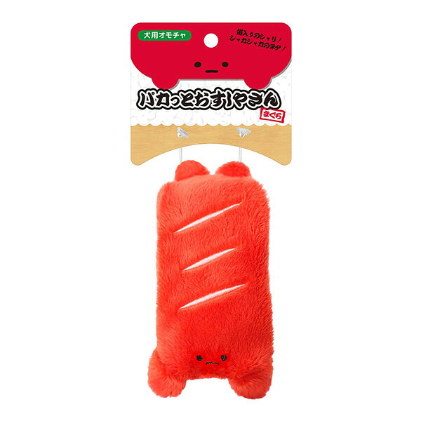 【同梱可】 かわいいお寿司のぬいぐるみ！ ネタは全部で4種類！ シャリの部分に笛が入っています。 ネタの部分はシャカシャカと音が鳴ります。 ●材質 ポリエステル、ポリエチレン、EVA ●サイズ W65×D50×H140mm ●重量 23g ●注意事項 本品はペット用玩具です。 その他の目的には使用しないでください。 柔らかい素材を使用しているため、遊び方(噛み方等)によって短時間で破損してしまう場合がございますのでご注意ください。 ペットがイライラしている時に使用しないでください。 飼い主様と一緒か必ず目の届く所で遊ばせてください。 使用中に破損があった場合、速やかに使用を中止し取り上げてください。 壊れたおもちゃは誤飲や思わぬトラブルの原因になりますので新しいものと交換してください。 万が一誤飲し、何らかの症状がある場合は、速やかに獣医師にご相談ください。 火や暖房器具の近くで使用・放置しないでください。 火災やケガの原因となります。 直射日光・高温多湿の場所を避け、幼児やペットの手の届かない所で保管してください。 製品の仕様は予告なく変更する場合があります。