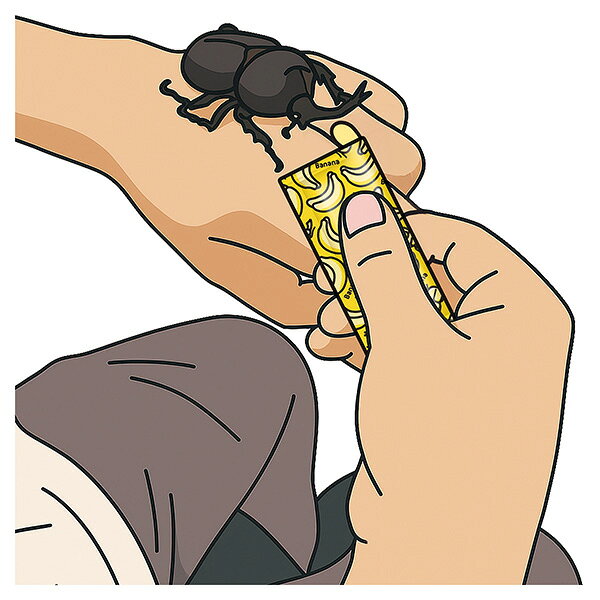 RunPetのSAMURAI FRESH カブクワぴゅーれ バナナ味 3g×10本入×2袋 マルカン ▼a ペット フード 昆虫 カブト クワガタ 成虫 INSECT LAND SR-27｜アングル3