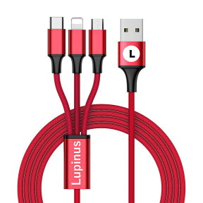 【1本462円！クーポン＆2点購入で】Lightning / Micro USB / USB Type-C 充電ケーブル 3in1 急速充電 1.2m iOS/Micro USB/USB Type-C 3 in 1 USB コード iPhone Android Xpeiraスマホ ライトニング Android モバイルバッテリー 充電器 高耐久 2.8A ポイント消化