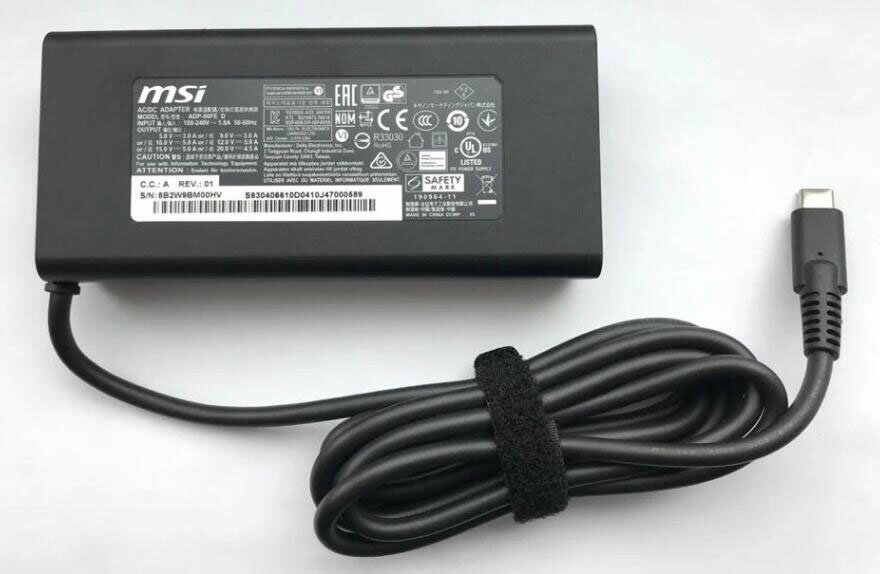 MSI ノートPC 用 90W USB-C ACアダプター ADP-90FE D TYPE-C 電源アダプタ