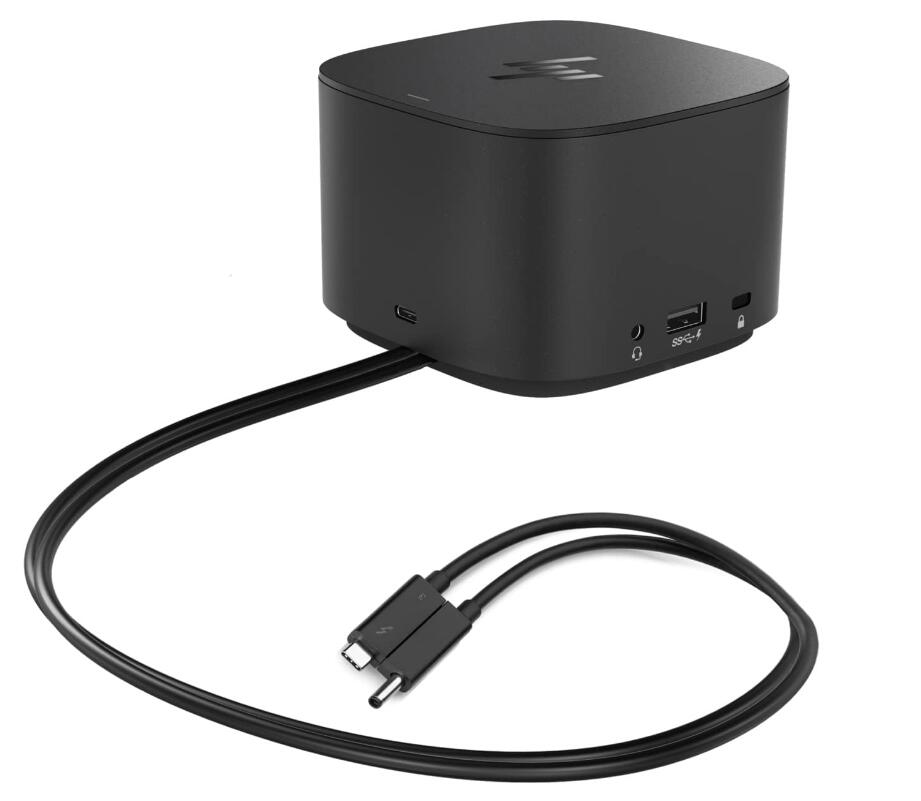 楽天ルピナスHP Thunderbolt Dock 230W G2 コンボケーブル付き あらゆるブランドのPC （ポート、USB-C、USB-A、DisplayPort、VGA RJ45 3つのディスプレイに対応 超高速充電） バンドル Docztorm ブラック HSN-IX01