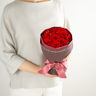 プリザーブドフラワー 花束 ブーケ 12本 薔薇 『Rose stand bouquet ローズスタンドブーケ』 敬老の日 プロポーズ 誕生日 プレゼント 結婚祝い 結婚記念日 クリスマス プリザードフラワー ギフト 送料無料
