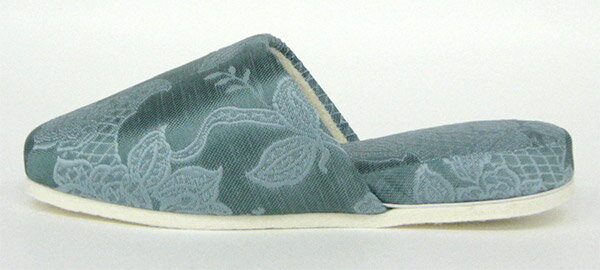 旅する雑貨ルポラのフラワー モチーフ レース織り柄　スリッパ Mサイズ 4足セット 色選べます　フェルト底　日本製｜アングル2