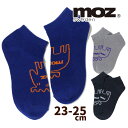 moz sweden 靴下 スニーカー丈 綿 ロゴ 23〜25cm レディース ショート ソックス くるぶし エルク おしゃれ 北欧 メール便可