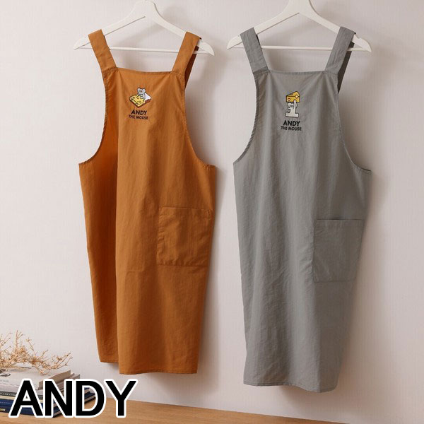 ねずみのANDY アンディ 撥水ナイロンエプロン H型 かぶるだけ 軽量