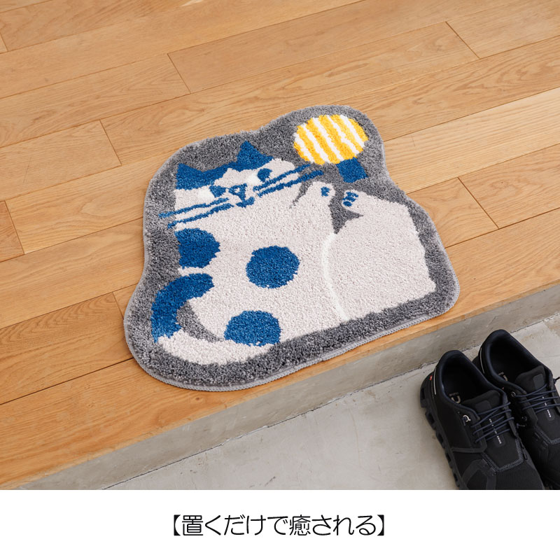 インテリアマット fikalycka ダイカットマット 屋内 猫 ラグ 玄関 北欧　ネコ 3