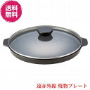 【送料無料】遠赤外線 焼物プレート《寸法: 32cm、強化硝子蓋付、炭火と同じ遠赤外線の調理、大人数の料理や忙しい朝食作りに大変重宝スーパーラジエントヒーター、...