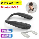 ★8/11から早者勝 先着30名12%クーポン★ ネックスピーカー テレビ ネックスピーカー Bluetooth5.3 超軽量 低遅延 首掛け ウェアラブルスピーカー 高齢者 高音質 ブルートゥース ワイヤレス 充電式 肩掛け ハンズフリー通話 イヤホンテレビ 大音量 ゲーム 車 母の日