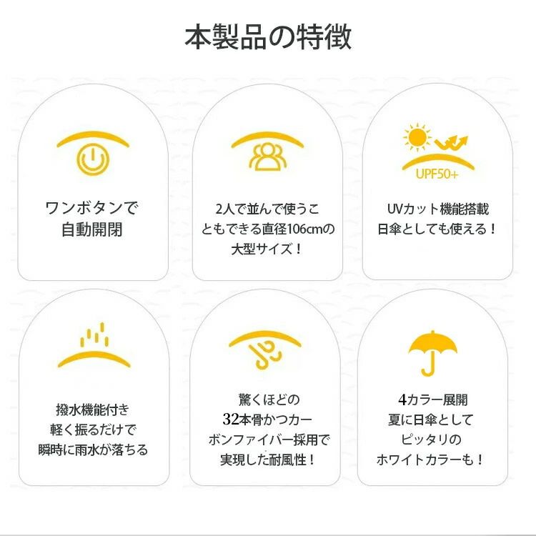 日傘 折りたたみ傘 32本骨 完全遮光 晴雨兼用 uv 傘 自動開閉 雨傘 大きい 3段折り...