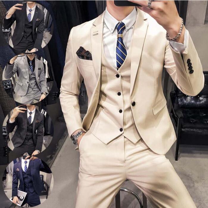 フォーマル ハイエンド OL ネクタイ付きメンズスーツカジュアル