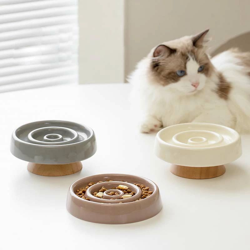 エサ入れ 犬 餌入れ ペット用 食器台付き ペット食器 食器 フードボウル 陶器 ボウル 木製 猫 ご えさ お皿 セラミック おしゃれ