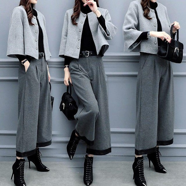 ママ ハイウエスト スーツ 母 ワイドパンツ セットアップ フォーマル おしゃれ 入学式 卒業式 大きいサイズ パンツスーツ 卒園式