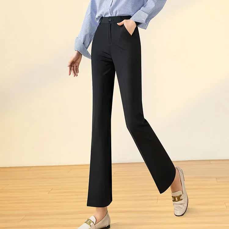 フレアパンツ スーツパンツ ス レディース 脚長 ベルボトムパンツ おしゃれ きれいめ 美脚パンツ ベルボトム アイスシルクパンツ