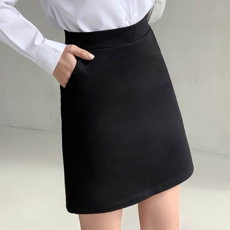 るるショップのAラ 膝上丈 ストレッチ 洗える ポケットあり オフィス ボトムス｜アングル2