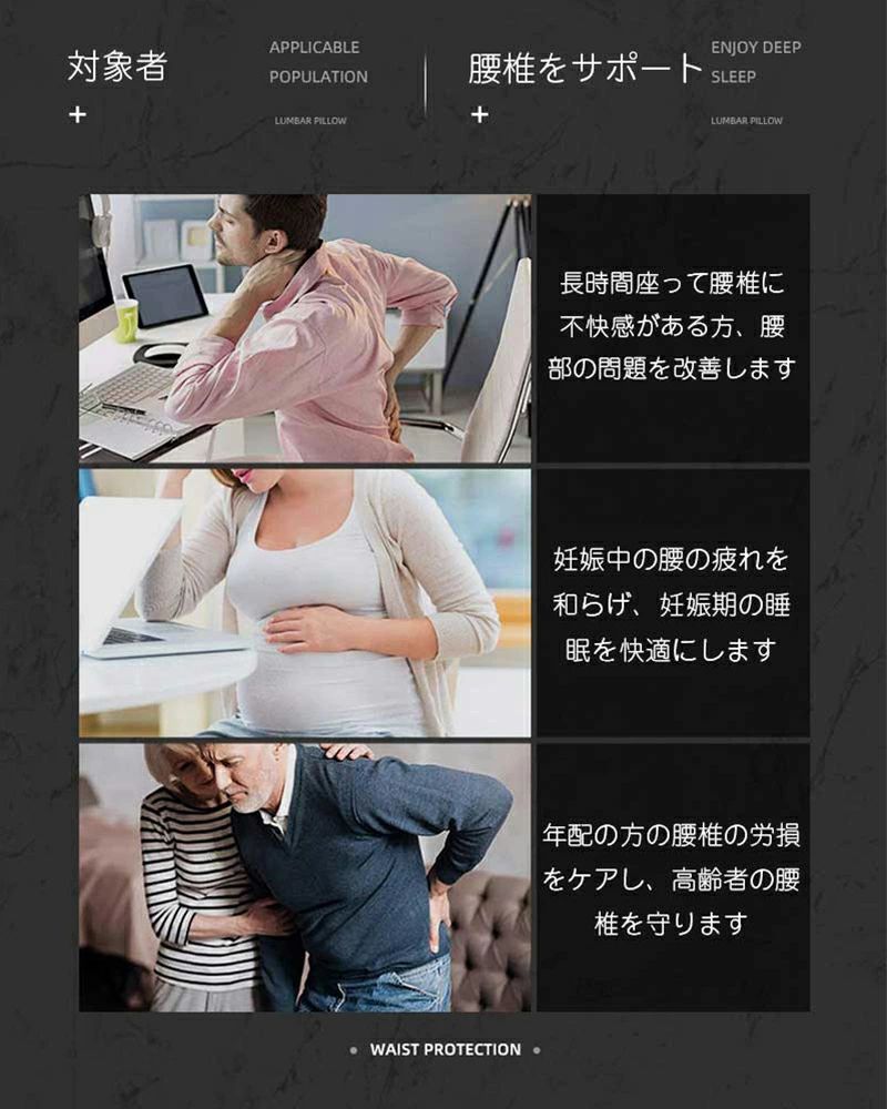 腰枕 腰痛 クッション 腰痛改善 腰サポート枕ッズ 就寝用 低反発腰まくら 睡眠腰枕 クッションマット 腰ケア 腰すきまマット 寝る時 低反発マット プレゼント 寝る時 腰痛対策クッション 安眠サポート プレゼント 腰枕 形状記憶低反発 [2]