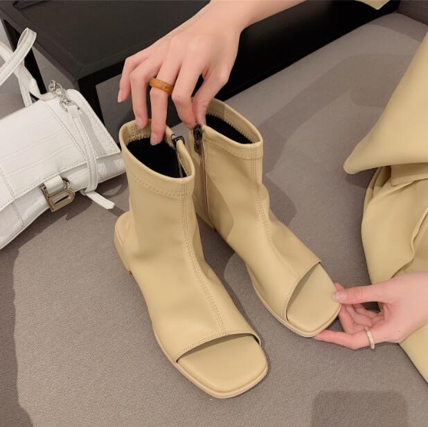 サマーブーツ　ブーツサンダル　ブーティー　ローヒール　サンダル　夏サンダル　グラディエーター ブーツサンダル 歩きやすい　　レディース靴