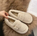 モカシン レディース もこもこ ファーシューズ あったか 暖かい ムートン ファー ボア レザー フラット ぺたんこ スリッポン 履きやすい 歩きやすい 毎日使い 普段使い デイリー 大きいサイズ