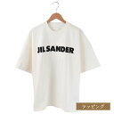 JIL SANDER ジルサンダー Tシャツ 半袖 プリントロゴ コットンジャージー 綿 白T J21GC0001 J45148 102 オーバーサイズ カット...