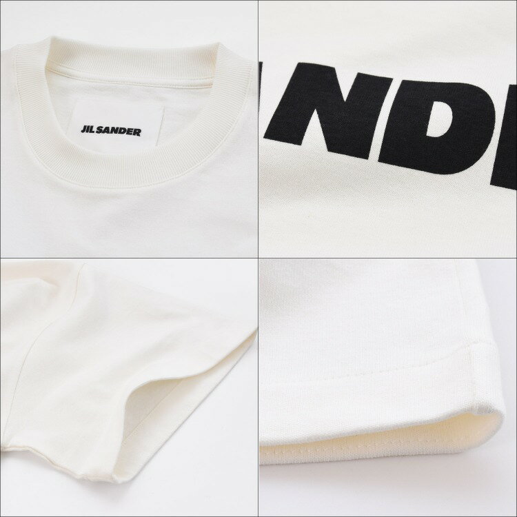 【P2倍★4/30-5/1】 JIL SANDER ジルサンダー Tシャツ 半袖 プリントロゴ コットンジャージー 綿 白T J21GC0001 J45148 102 オーバーサイズ カットソー ロゴT ホワイト メンズ ブランド 正規品 新品 ギフト 母の日 プレゼント 花以外 男性 誕生日 彼氏