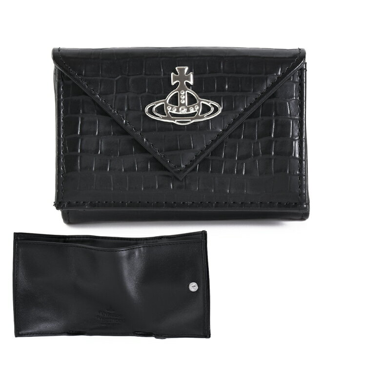Vivienne Westwood ヴィヴィアン・ウエストウッド 三つ折り財布 MINI CROC EMBOSSED ENVELOPE 5115002FW L00C N401 三つ折りミニ財布 ..