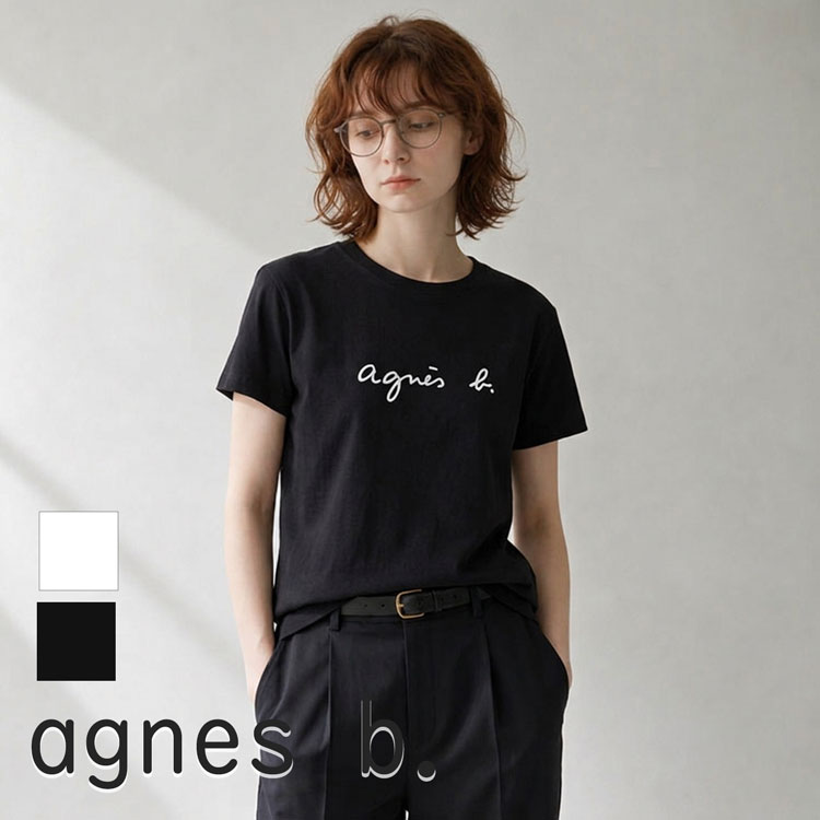 樂天商城 - アニエスベー オム Tシャツ 半袖 トップス カットソー ロゴ シンプル トップス ブラック ホワイト agnes b. HOMME メンズ ブランド おしゃれ かわいい 正規品 新品 ギフト プレゼント 女性 女友達 誕生日 S137 TS 夏 夏物