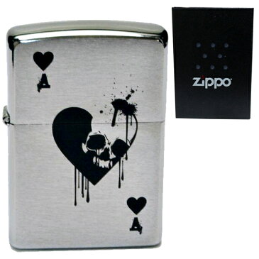 ジッポー ZIPPO ライター スカル ハート トランプ 【#200 200番 オイルライター ジッポライター トランプ柄 ハート柄 髑髏 ドクロ 骸骨 刻印 レーザー 喫煙具 タバコ 煙草 男性 女性 メンズ レディース 芯 フリント 石 ギフト 男性 女性 彼氏 彼女】