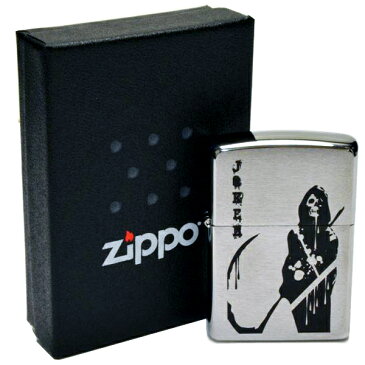 ジッポー ZIPPO ライター スカル ジョーカー トランプ 【#200 200番 オイルライター ジッポライター トランプ柄 ジョーカー柄 髑髏 ドクロ 骸骨 刻印 レーザー 喫煙具 タバコ 煙草 男性 女性 メンズ レディース 芯 フリント 石 ギフト 男性 女性 彼氏 彼女】