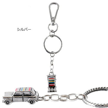 ポールスミス キーリング キーホルダー ミニクーパー マルチストライプ マルチMINI【Paul Smith メンズ ブランド おしゃれ かわいい 正規品 新品 2019年 ギフト プレゼント】180-911