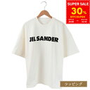【クーポンで34,860円★スーパーSALE限定】JIL SANDER ジルサンダー Tシャツ 半袖 プリントロゴ コットンジャージー 綿 白T J21GC0001 J45148 102 オーバーサイズ カットソー ロゴT ホワイト メンズ ブランド 正規品 新品 ギフト プレゼント 誕生日 男性 彼氏