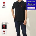 【最大2000円offcp★0815-17】AMI paris アミパリス ポロシャツ 半袖 AMI DE COEUR スモール A ハート BFUPL001 760 001/100 黒 白 メンズ レディース 男女兼用 ユニセックス お揃い ブランド 正規品 新品 ギフト プレゼント おしゃれ 可愛い 刺繍 夏物