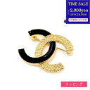 【最大2000円offcp★0815-17】【ラッピング済】シャネル ココマーク ブローチ CCマーク ピンバッチ ブラック ゴールド CHANEL レディース ブランド おしゃれ かわいい 正規品 新品 ギフト ラッピング プレゼント 実用的 ABC957