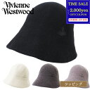 【最大2000円offcp★0815-17】Vivienne Westwood ヴィヴィアンウエストウッド 帽子 ラインORB刺繍 バスククロッシェ クローシュハット バケットハット 2604169841 ウール 毛 レディース ブランド 正規品 新品 ギフト プレゼント 実用的 女性 誕生日 あったか 秋冬 防寒