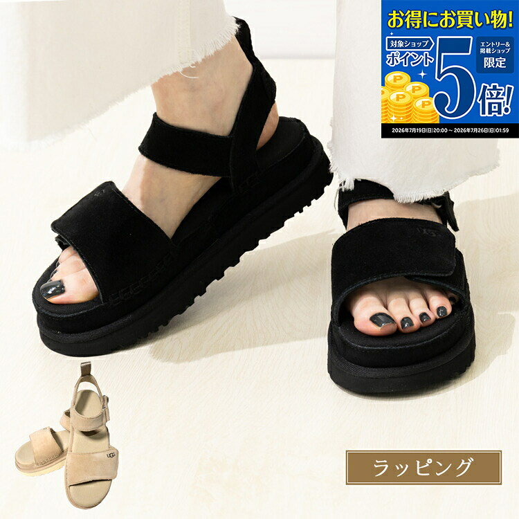  アグ サンダル 厚底 Goldenstar ゴールデンスター UGG 1136783 レディース ブランド スェード スウェード ストラップ プラットフォーム 正規品 新品 ギフト プレゼント 女性 誕生日 実用的 シューズ 靴 スエード