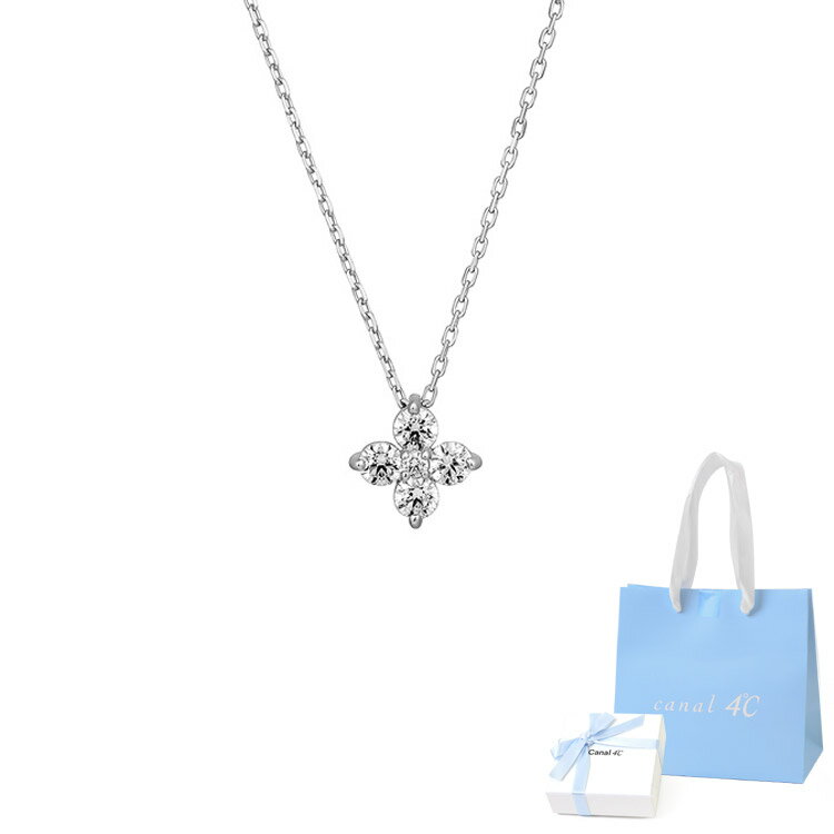 カナル 4℃ ヨンドシー ネックレス ペンダント アクセサリー キュービックジルコニア 花 フラワー ジュエリー シルバー 4C シンプル canal 4℃ レディース ブランド ギフト 15212412101 152034121020 ロング シンプル 20代 正規品