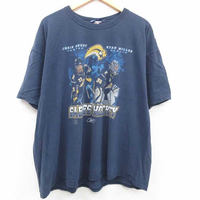 【中古】古着 リーボック REEBOK 半袖 ビンテージ ヴィンテージTシャツ メンズ 00年代 00s NHL バッフ..