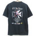 【中古】古着 半袖 ビンテージ ヴィンテージ ロックTシャツ バンドTシャツ メンズ 00年代 00s スティーヴィーレイヴォーン スティービィーレイボーン クルーネック 丸首 黒 ブラック Lサイズ 中古 春夏 春物 春服 秋冬 秋物 秋服 メンズファッション ロンT カットソ