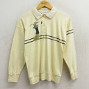 【中古】古着 長袖 トップス レディース 90年代 90s ゴルフ 襟付き USA製 アメリカ製 黄 イエロー 中古 | 春夏 春物 春服 秋冬 秋物 秋服 カ...