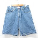 【中古】古着 リーバイス Levis ショートパンツ ショーツ メンズ シグネイチャー コットン 紺 ネイビー デニム W33 中古 ボトムス 短パン ショーパン ハーフ 春夏 春物 春服 夏物 夏服 半ズボン カジュアル メンズファッション ファッション おしゃれ