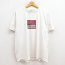 【中古】古着 半袖 ビンテージ ヴィンテージ ロックTシャツ バンドTシャツ メンズ 00年代 00s エドウィンマケイン 大きいサイズ 2L LL ビッグシルエット ゆったり ビッグサイズ オーバーサイズ クルーネック 丸首 白 ホワイト XLサイズ 中古 | 春夏 春物 春服 秋冬 秋