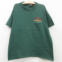 【中古】古着 半袖Tシャツ キッズ ボーイズ 子供服 90年代 90s カヤック コットン クルーネック 丸首 USA製 アメリカ製 緑 グリーン | 春夏 春物 春服 秋冬 秋物 秋服 女の子 子ども服 こども服 カジュアル ファッション おしゃれ かわいい 0OF