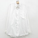 【中古】古着 シアーズ 長袖シャツ キッズ ボーイズ 子供服 フリル 白 ホワイト ストライプ 【spe】 | 春夏 春物 春服 秋冬 秋物 秋服 女の子 子ど...