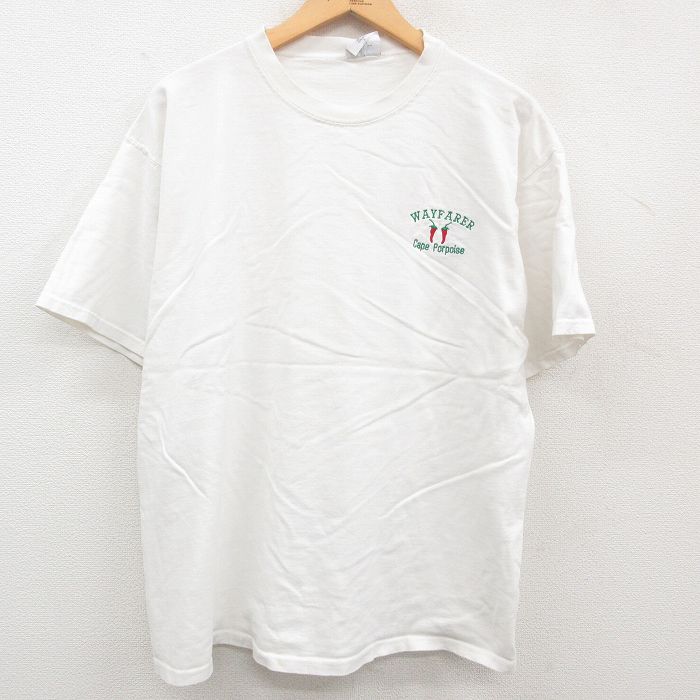 【中古】古着 半袖 ビンテージ ヴィンテージTシャツ メンズ 90年代 90s トウガラシ コットン クルーネック 丸首 USA製 アメリカ製 白 ホワイト XLサイズ 中古 | 春夏 夏物 夏服 ヴィンテージTシャツ メンズファッション カットソー ティーシャツ ティシャツ メンズTシ