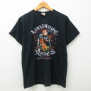 【中古】古着 半袖 ビンテージ ヴィンテージTシャツ メンズ 00年代 00s NAVARRE RAIDERS フットボール コットン クルーネック 丸首 黒 ブラック Lサイズ 中古 春夏 夏物 夏服 ヴィンテージTシャツ メンズファッション カットソー ティーシャツ ティシャツ メンズTシ