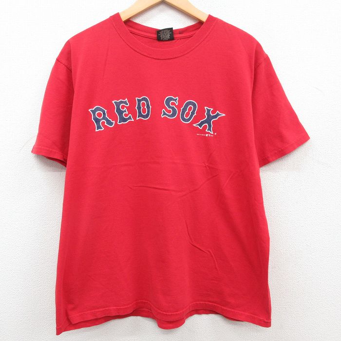 【中古】古着 半袖 ビンテージ ヴィンテージTシャツ メンズ 00年代 00s MLB ボストンレッドソックス カートシリング コットン クルーネック 丸首 赤 レッド メジャーリーグ ベースボール 野球 XLサイズ 中古 | 春夏 夏物 夏服 ヴィンテージTシャツ メンズファ 5OF