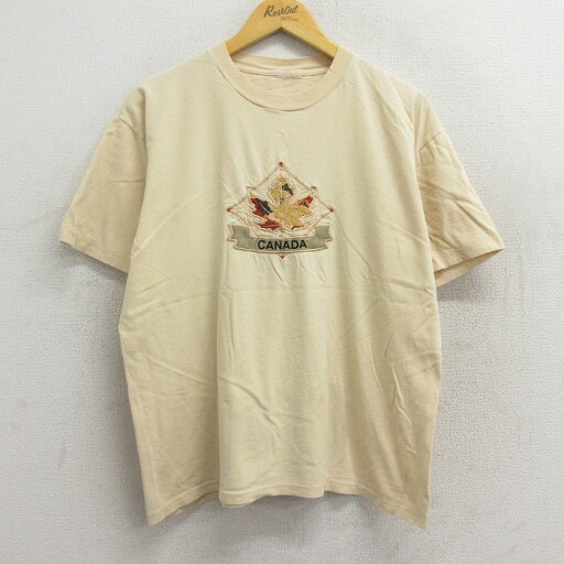 【中古】古着 半袖 ビンテージ ヴィンテージTシャツ メンズ 90年代 90s カナダ メープル 刺繍 クルーネック 丸首 薄黄 イエロー Lサイズ 中古 | 春夏 夏物 夏服 ヴィンテージTシャツ メンズファッション カットソー ティーシャツ ティシャツ メンズTシャツ 半 【中古】古着 半袖 ビンテージ ヴィンテージTシャツ メンズ 90年代 90s カナダ メープル 刺繍 クルーネック 丸首 薄黄 イエロー Lサイズ 中古 | 春夏 夏物 夏服 ヴィンテージTシャツ メンズファッション カットソー ティーシャツ ティシャツ メンズTシャツ 半