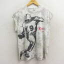【中古】古着 ビンテージ ヴィンテージ ノースリーブTシャツ メンズ 90年代 90s フットボール ベレンツェン 酒 クルーネック 丸首 白他 ホワイト Lサ...
